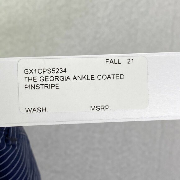 Joe's Womens The Georgia High Rise Coated Blue Pinstripe Ankle Skinny Jeans 26 - Picture 6 of 9